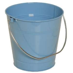  Solid Baby Blue Large Colorful Metal Pail Buckets   Sold 
