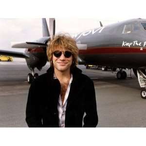  Jon Bon Jovi Stands Alongside Aeroplane in Germany 