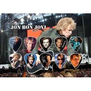  Jon Bon Jovi Premium Celluloid Guitar Picks Display 