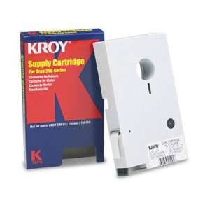  Kroy Model 1273804 Black On Translucent Tape Electronics