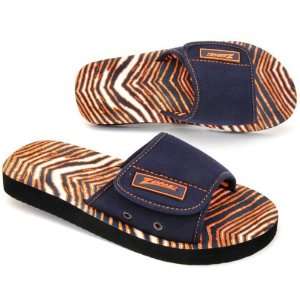  Zubaz Slide Sandals Navy/Orange Zubaz Supreme Slide 