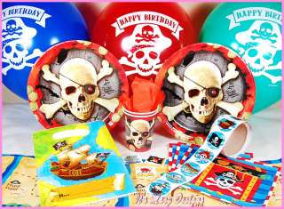 Arrgh A great Pirate birthday party supplies set. Ahoy Mates