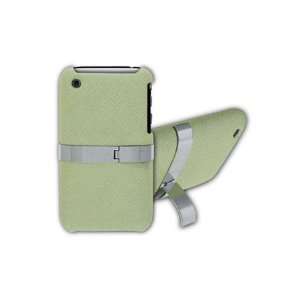 HHI iPhone 3G and 3GS Luxury Back Shield Case with Kick Stand   Green 
