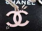 Auth CHANEL 10P Valentine Arrow Pink CC Necklace NEW