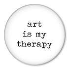 CROCHETING IS CHEAPER THAN THERAPY crochet pin button