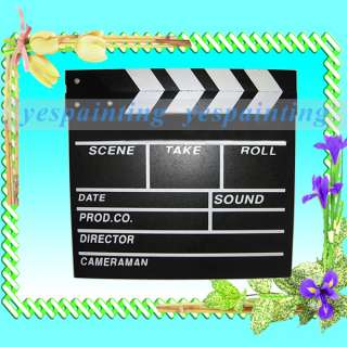 Wooden Clapperboard Clapper Board TV Film Studio Slate  