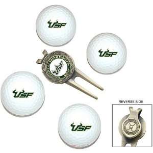 South Florida Bulls Pack of 4 Golf Balls and Divet Tool Gift Set from 