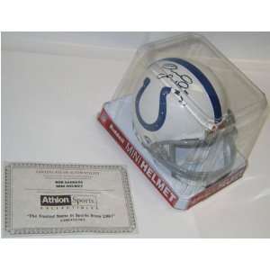  Bob Sanders Colts AUTO POY Autographed Helmet Mini Replica 