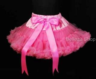 Pink Girl Pettiskirt Petticoat Dance Tutu Dress SZ 3 4T  