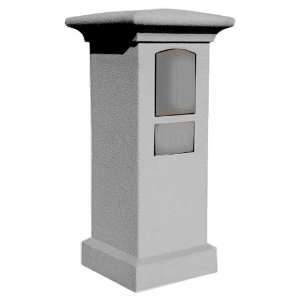 Stucco Column (Only) for Column Mailbox in Slate Grey (Mailbox and 