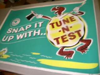 Old Pontiac Indian Dealer Sign w/ Frog Turtle Graphics ORIGINAL Gas 