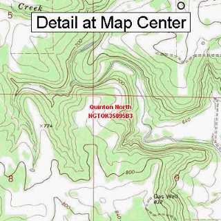  USGS Topographic Quadrangle Map   Quinton North, Oklahoma 