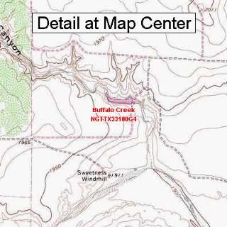  USGS Topographic Quadrangle Map   Buffalo Creek, Texas 