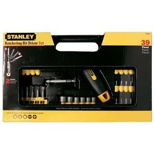  Stanley   39 Piece Ratcheting Driver Set With Hard Case 