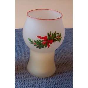  Pfaltzgraff Frosted Floating Candle Holly Berry 