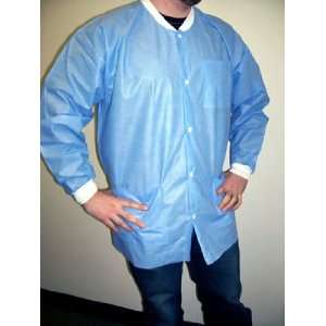   Layer Disposable Jackets   Medical Blue, 10/Pack