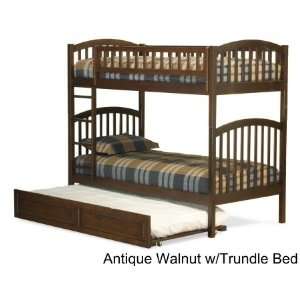   Antique Walnut Bunk w/Trundle Bed   Atlantic 60204