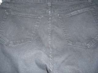NYDJ Tummy Tuck Black Stretch Straight Leg #400B Jeans, Size 16  