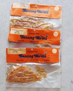 Lot New Mitchs Bassing Worm Lizard Plastic Soft Tackle  