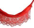 recife red brazil co tton hammock w crochet borders by