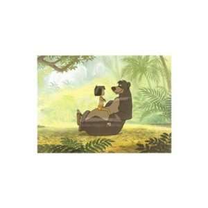  Mowgli and Baloo Finest LAMINATED Print Walt Disney 14x11 