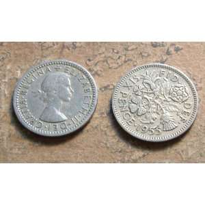   1955 English Sixpence    Lucky Brides Coin 