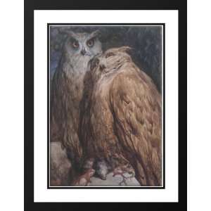 Dore, Gustave 19x24 Framed and Double Matted Two Owls  