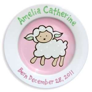  Lovable Lamb Birthday Girl Personalized Plate Everything 