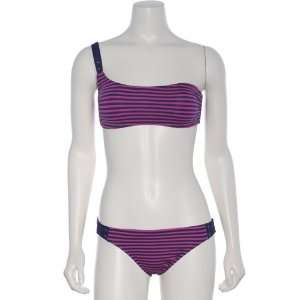   Splendid Mills Womens Malibu Stripe Bandeau Swim Top 