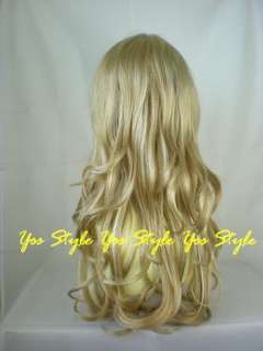 24BT613 Blonde Mix 19 Shine Long Curly Tousled Blonde Salon Wigs 