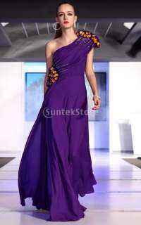 216 Size Luxuriant Purple Beading Cocktail Prom Party Long Dress 