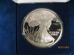   Eagle 1 TROY POUND .999 fine silver W/VELOUR BOX 12 troy oz  