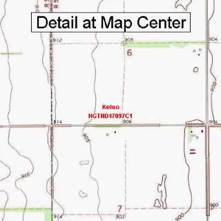  USGS Topographic Quadrangle Map   Kelso, North Dakota 