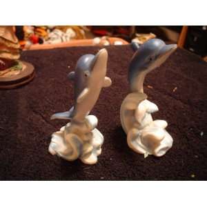  PERFORMING DOLPHINS IN WAVES FIGURINES (PAIR) Everything 