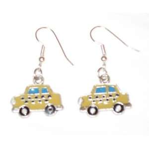  Yellow Taxi Cab Novelty Dangle Earrings Jewelry