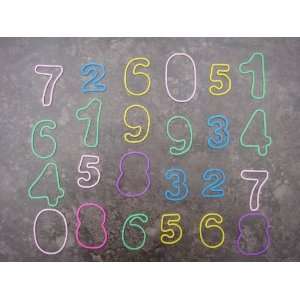  SILLY SHAPED RUBBER BANDS SILLY BANDS   NUMBERS 24 COUNT 