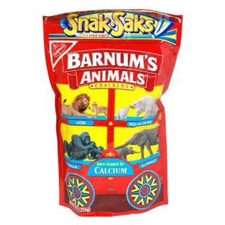 Barnums Animal Crackers, 8 Ounce Snak Saks (Pack of 12) ~ Barnums 