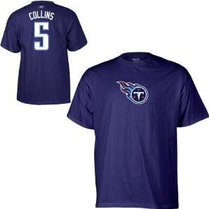  Reebok Tennessee Titans Kerry Collins Name & Number T 