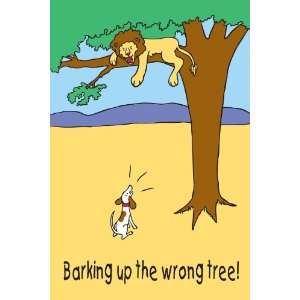  Barking Up The Wrong Tree Rawhide Greeting Card for Dogs 