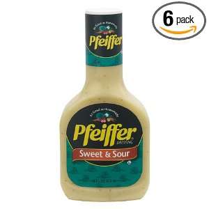 Pfeiffer Dressing, Sweet & Sour, 16 Ounce Bottles (Pack of 6)