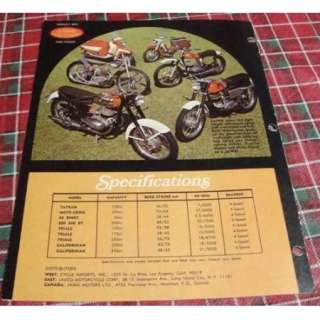 Motorcycle Brochure JAWA CALIFORNIAN MOTO CROSS TRIALS  