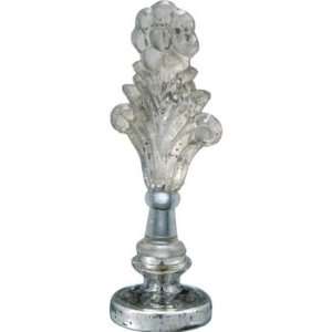 Antiqued Silver Glass Finial 