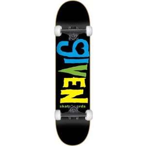  Given Team Logo Complete Skateboard   7.75 Blue/Yellow w 