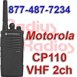 MOTOROLA RDX CP110 VHF PORTABLE 2 TWO WAY RADIO RADIUS  