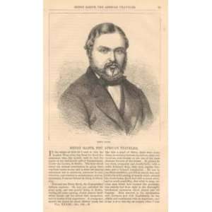  1866 African Explorer Henry Barth 