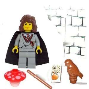  Hermione Mini Figure Includes (Owl & Mushroom Color May Vary), Wand 