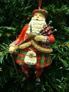   Claus Sunty Clas Yule Yeel Bagpipe Christmas Tree Ornament  