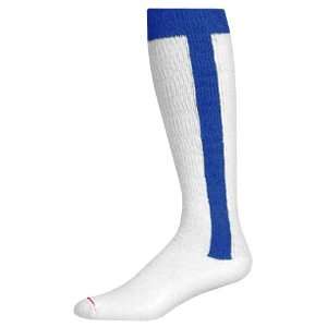 Bristol T10 Stirrup/Sanitary Baseball Socks WHITE/ROYAL T10 LL LITTLE 