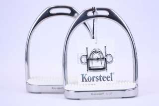   Korsteel Fillis Stirrup Irons w/ Rubber Treads Stainless Steel 880620