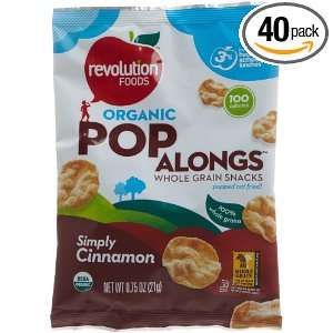 Revolution Foods Organic Popalongs, Simple Cinnamon, 0.75 Ounce Bags 